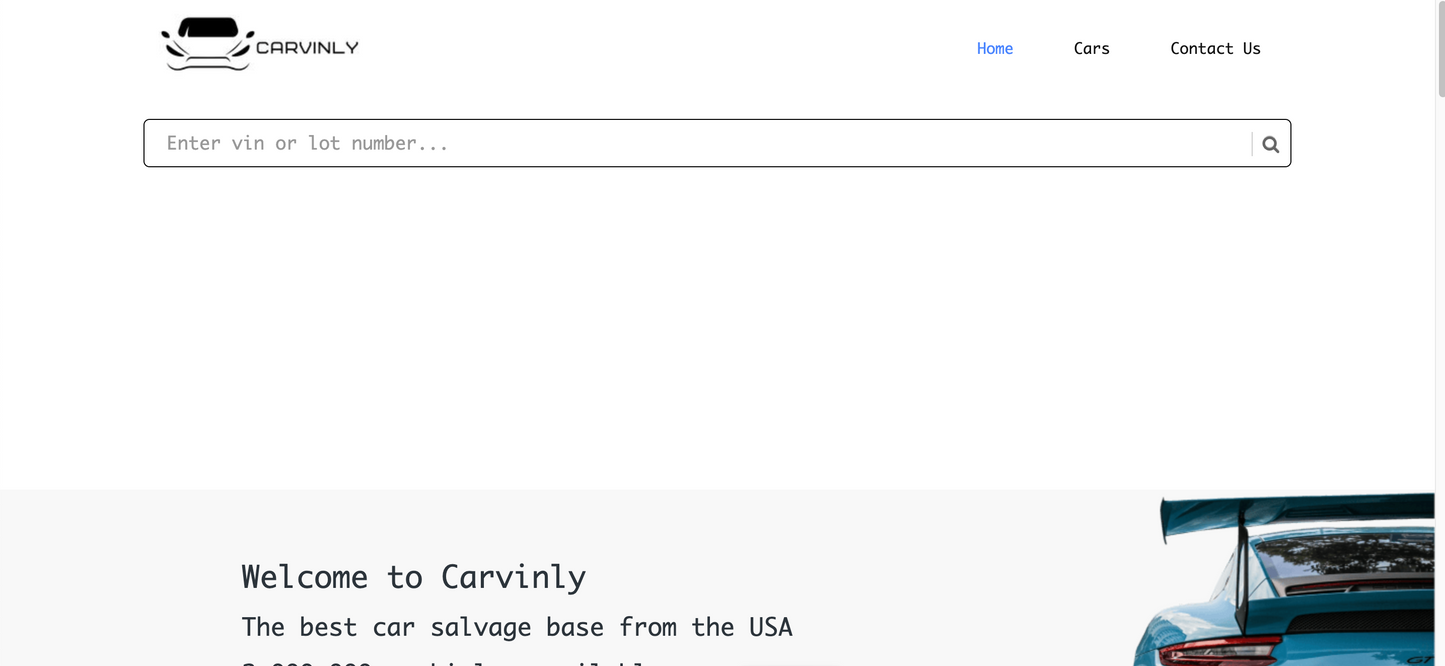 Carvinly Homepage - VIncut