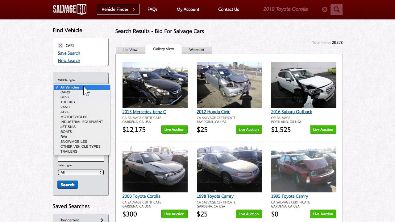 Salvagebid.com Record VIN Photos Delete 24h/7 48h