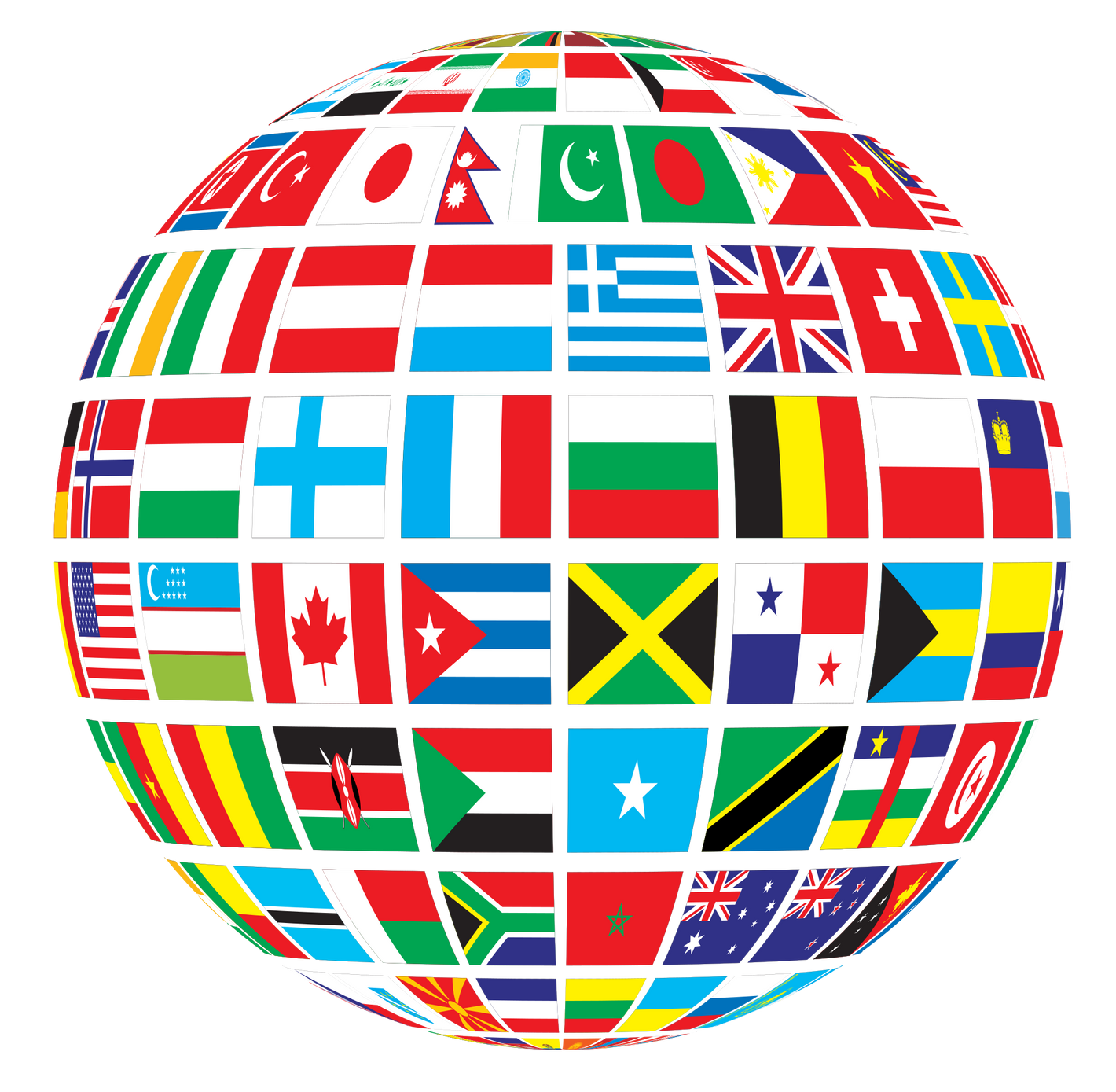 World Globe Flag - VINcut
