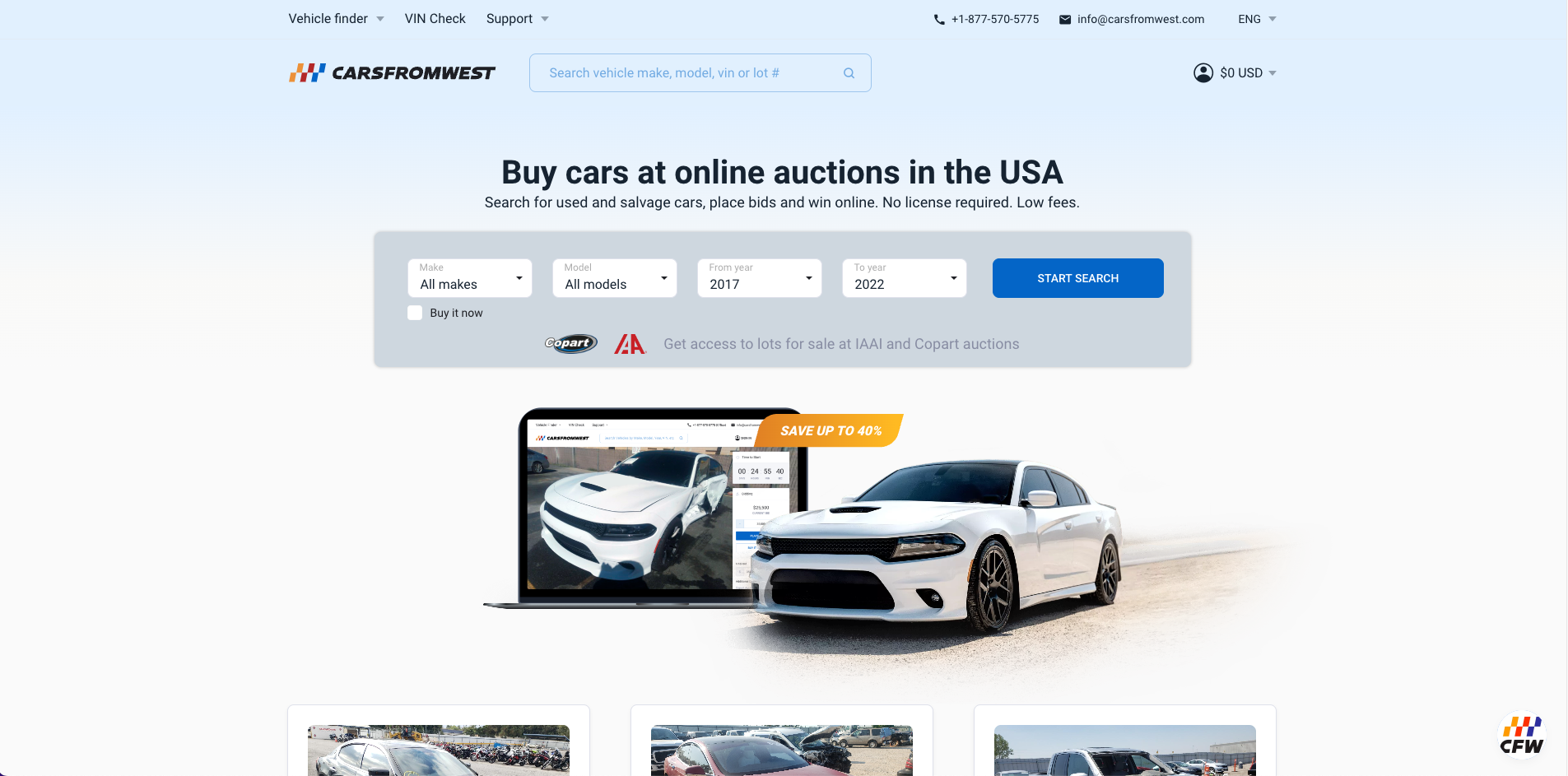 Homepage of CarsFromWest - VINcut